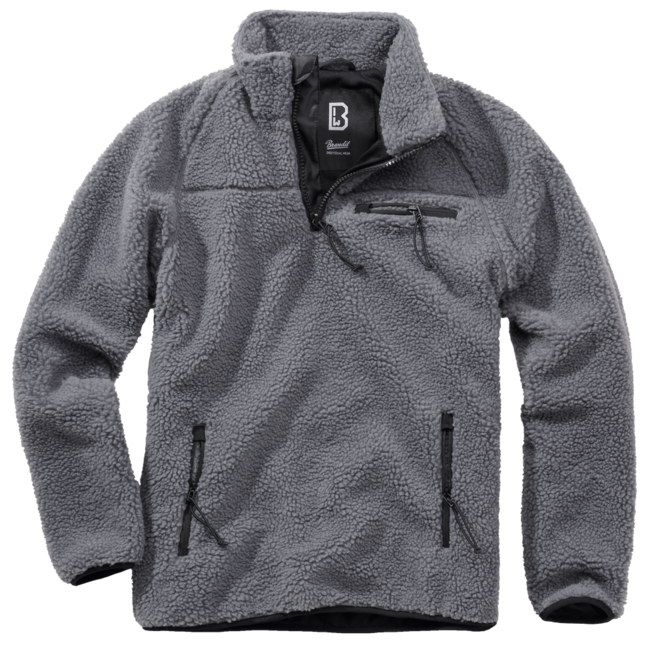 Brandit флісова толстовка Teddyfleece Troyer, антрацит