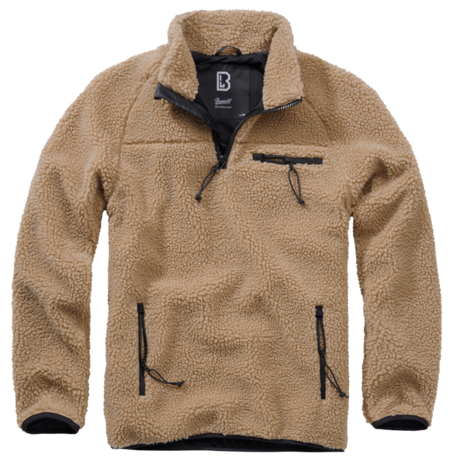 Brandit флісова толстовка Teddyfleece Troyer, верблюжого кольору