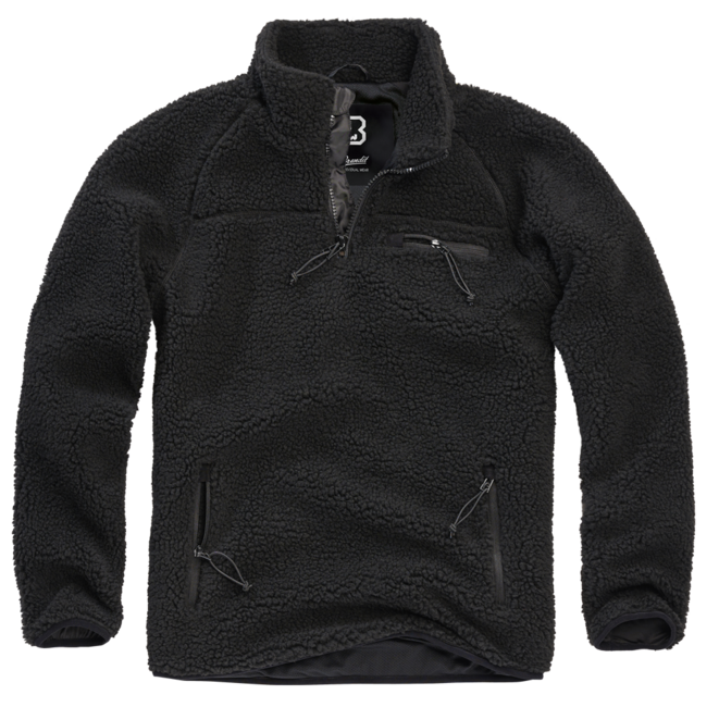 Brandit Teddyfleece Troyer флісова куртка, чорна