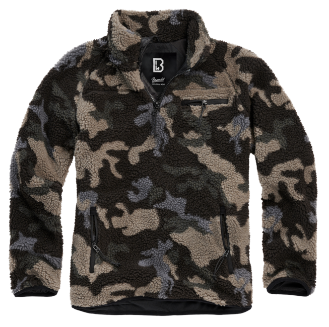 Brandit флісова толстовка Teddyfleece Troyer, темний камуфляж