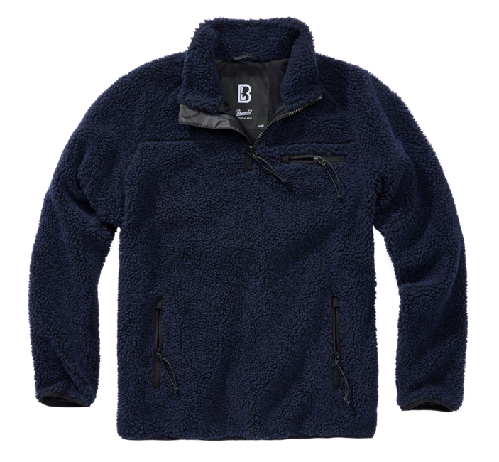 Brandit Teddyfleece Troyer куртка флісова, темно-синя