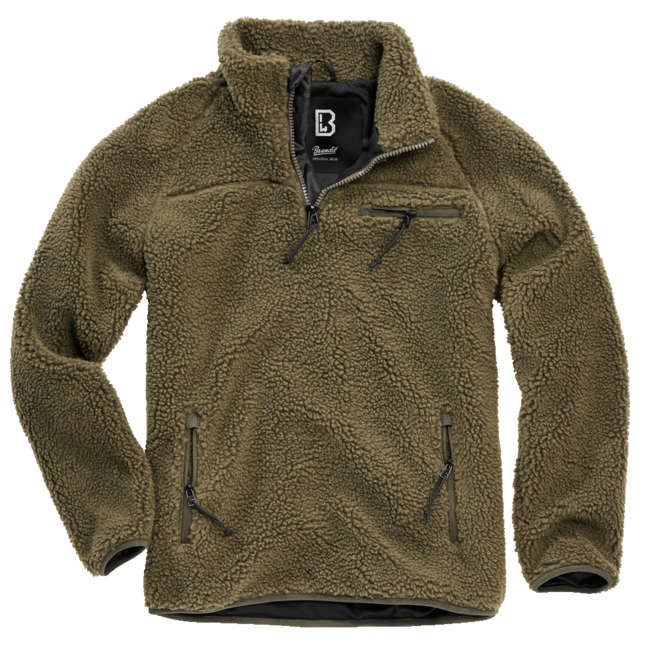 Brandit флісова толстовка Teddyfleece Troyer, оливкова