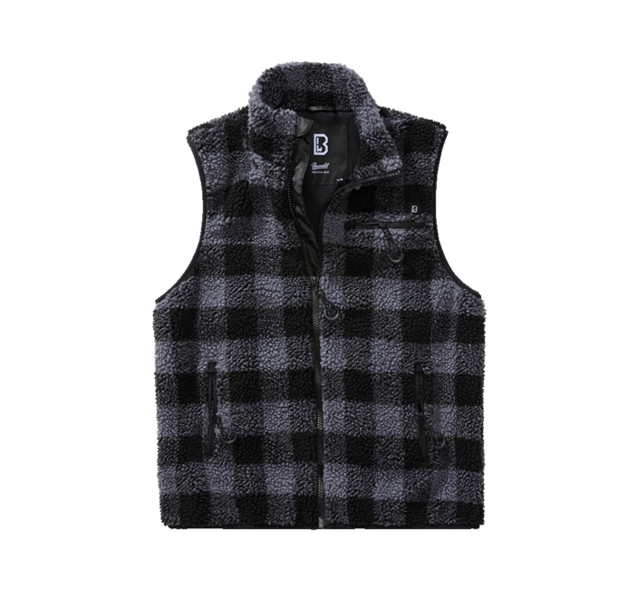 Brandit Teddyfleece жилет з флісу, чорний/сірий