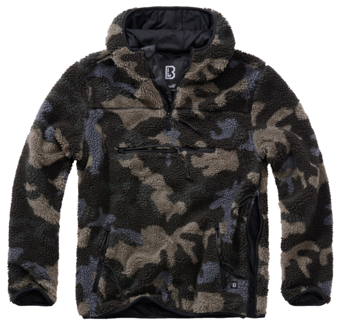 Brandit Teddyfleece Worker флісовий пуловер, darkcamo