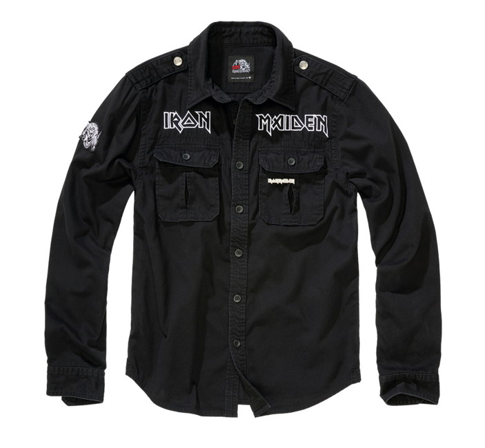 Brandit Iron Maiden Eddy сорочка з довгими рукавами vintage, чорна