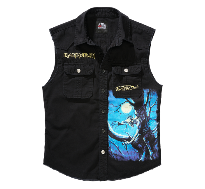 Brandit Iron Maiden FOTD vintage сорочка без рукавів, чорна