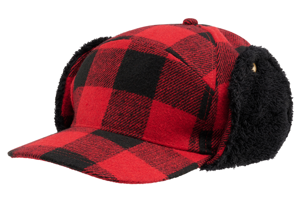 Brandit Lumberjack зимова шапка, червоно-чорна