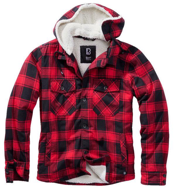 Brandit Lumberjacket софтшел куртка з капюшоном, чорно-сіра