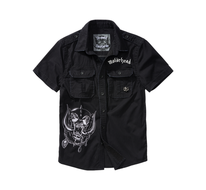 Brandit Motörhead Vintage сорочка з короткими рукавами, чорна