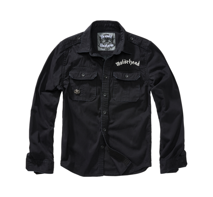 Brandit Motörhead Vintage сорочка з довгими рукавами, чорна