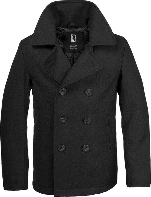 Brandit Pea Coat пальто чоловіче, чорне