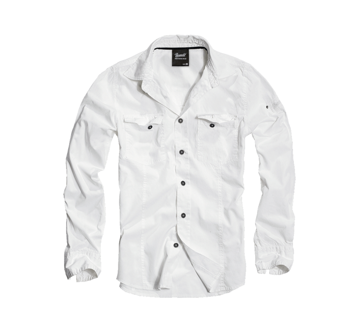 Brandit Slim Fit сорочка з довгими рукавами, біла