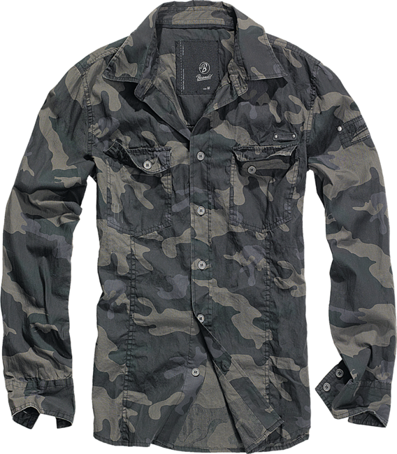 Brandit Slimfit сорочка, darkcamo