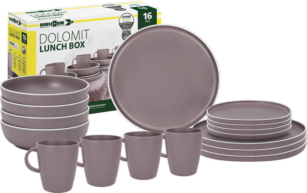 Brunner Lunch Box Dolomit набір туристичного посуду, фіолетовий