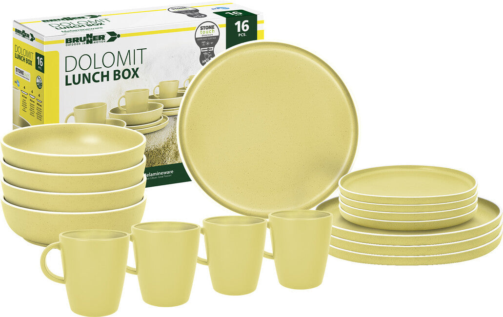 Brunner Lunch Box Dolomit кемпінговий набір посуду, жовтий