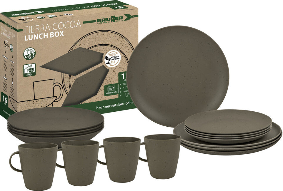Brunner Lunch Box Pla Tierra набір кемпінгового посуду, коричневий