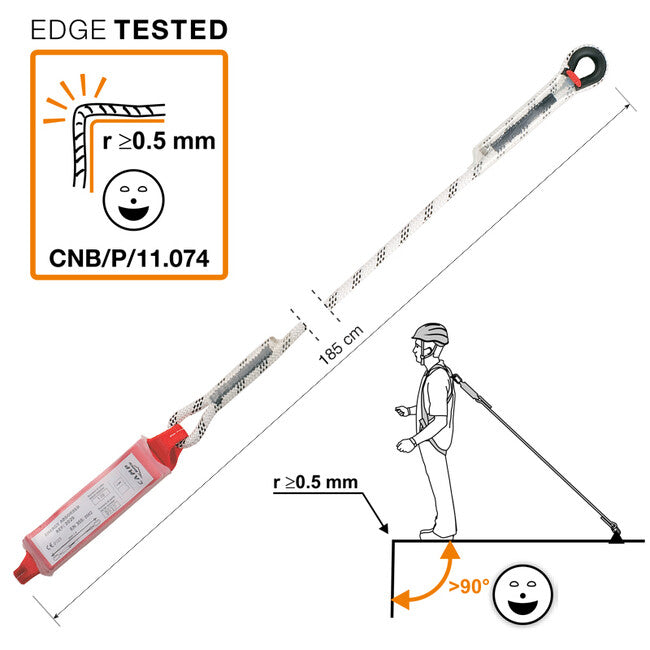 CAMP Shock Absorber Rope Single страхувальна мотузка з амортизатором падіння, 185 см