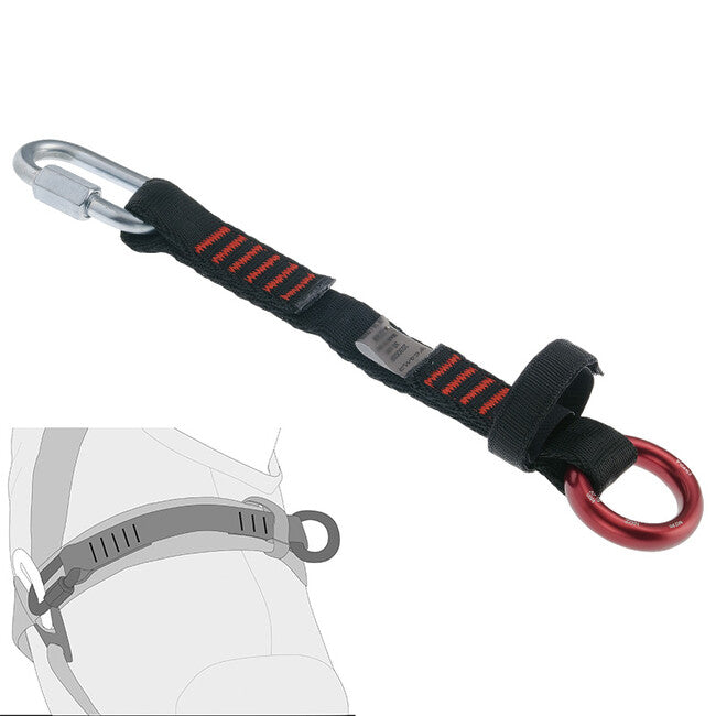 CAMP Extension Lanyard удлинитель всшитой петли с коннекторами для подключения к задней верхней точке полнотелового ремня безопасности 30 см