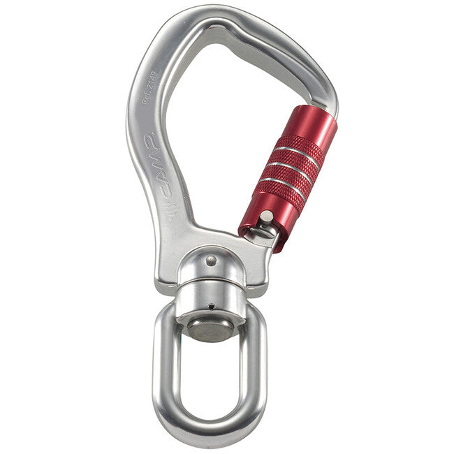 CAMP Swivel Alu Hook 3Lock карабін з поворотним механізмом і безпековою підстраховкою 23 мм