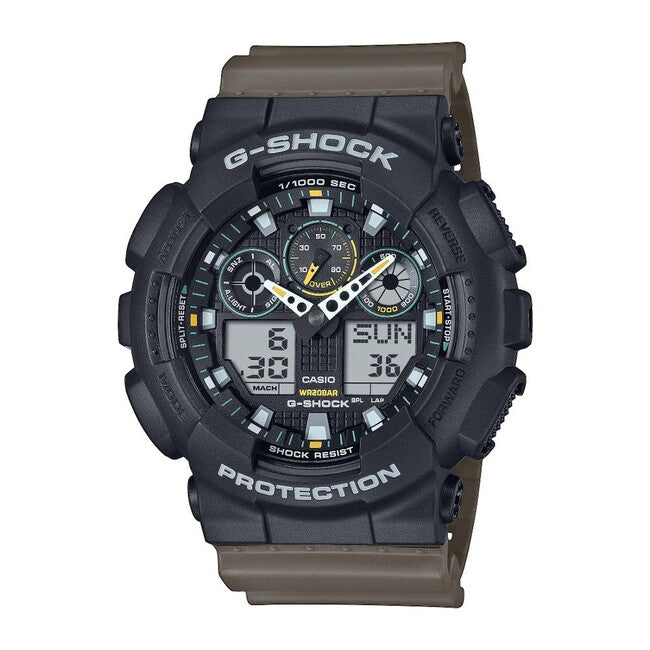 Casio G-Shock GA-100TU-1A3ER годинник чорний/коричневий