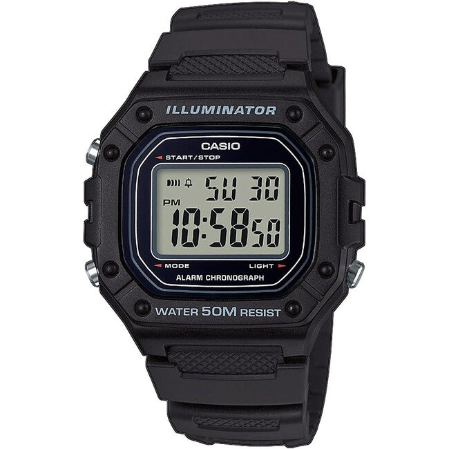 Casio W-218H-1AVEF годинник, чорний
