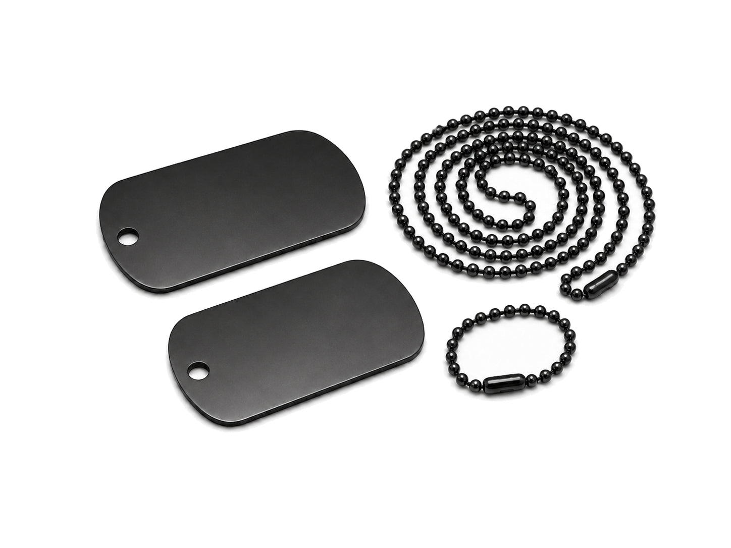WARAGOD Dog-Tags собачі жетони набір з ланцюжками, чорні