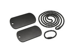 WARAGOD Dog-Tags собачі жетони набір з ланцюжками, чорні