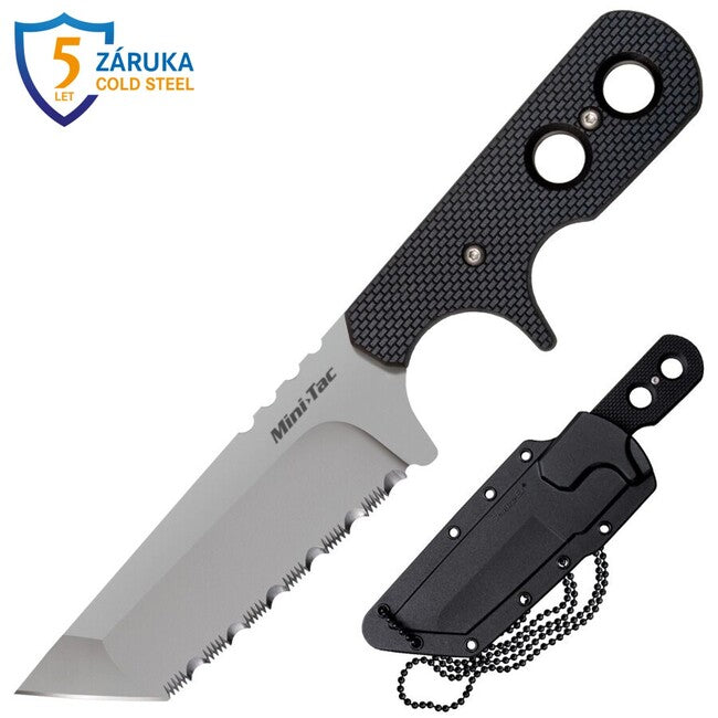 Cold Steel Mini Tac tanto ніж із фіксованим лезом, серейтований (AUS8A)