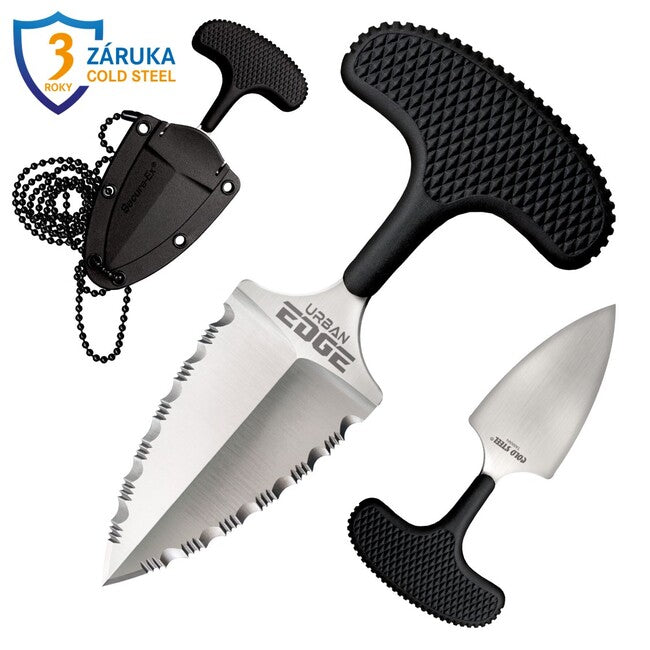 Cold Steel Urban Edge ніж з фіксованим лезом Serr. (AUS8A)