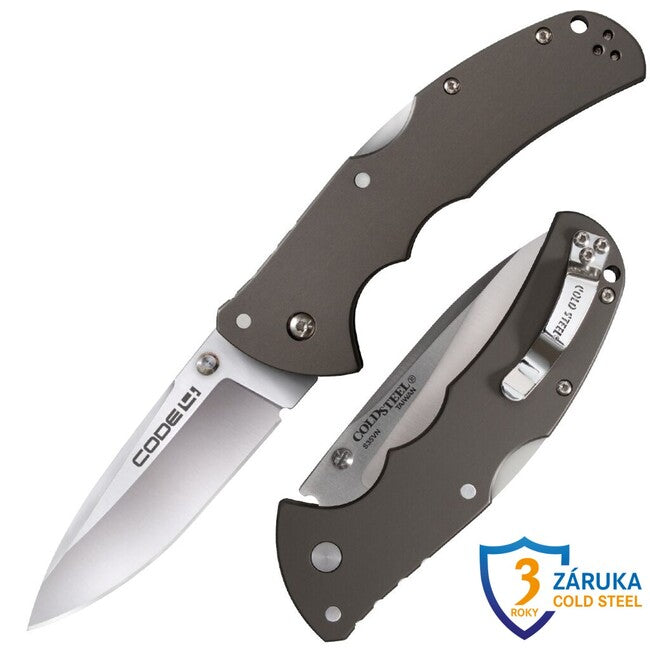 Cold Steel Code 4 Spear складний ніж, гладка кромка (S35VN)