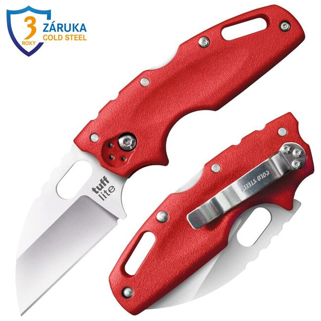 Cold Steel Tuff Lite складний ніж Plain, червоною рукояттю (AUS8A)