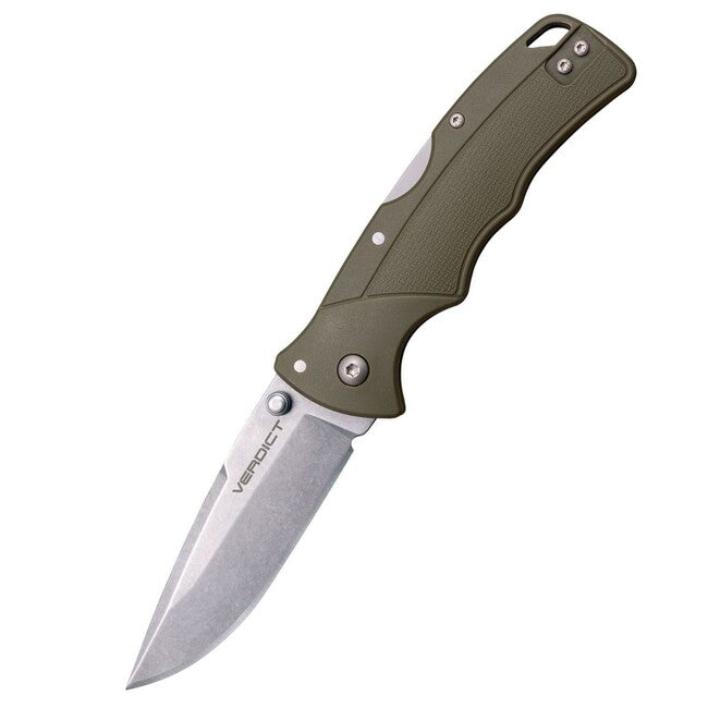 Cold Steel VERDICT SPEAR POINT складний ніж 4116SS OD зелений GFN HANDLE