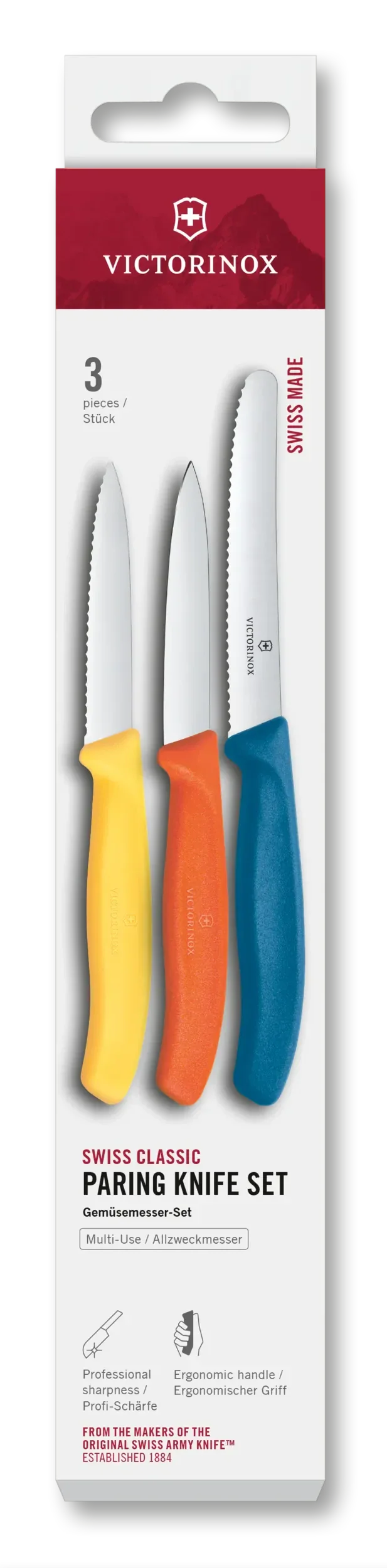 Victorinox набір швейцарських овочевих ножів 3шт., мультиколір