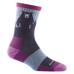 Darn Tough Bear Town Micro Crew Lightweight туристичні шкарпетки з амортизацією, Purple