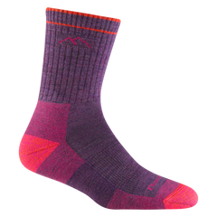 Darn Tough Hiker Micro Crew Midweight туристичні шкарпетки з амортизацією, Plum Heather