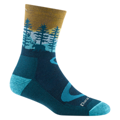 Darn Tough Northwoods Micro Crew Midweight туристичні шкарпетки з амортизацією, Dark Teal