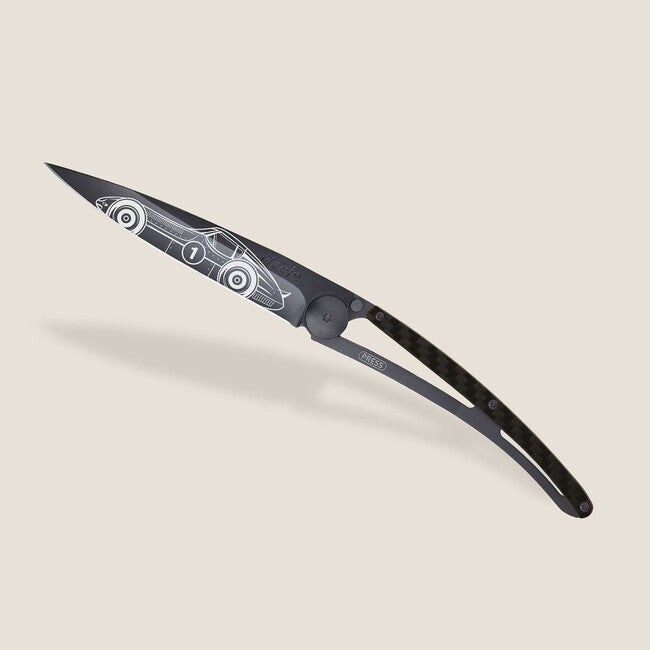 Deejo Tattoo складний ніж black carbon racing car