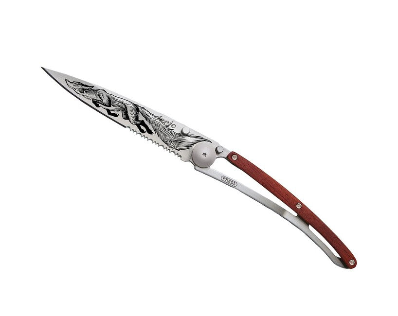 Deejo Tattoo складний ніж Serration coralwood Fox