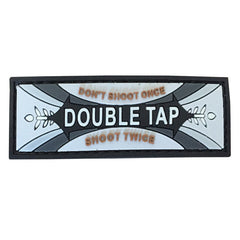 WARAGOD Double Tap Don't Shoot Once Twice PVC нашивка патч, сірий