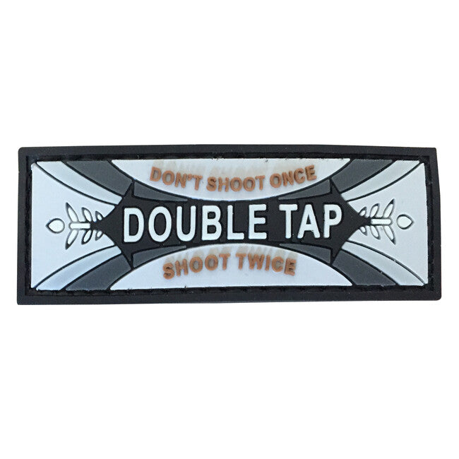 WARAGOD Double Tap Don't Shoot Once Twice PVC нашивка патч, сірий