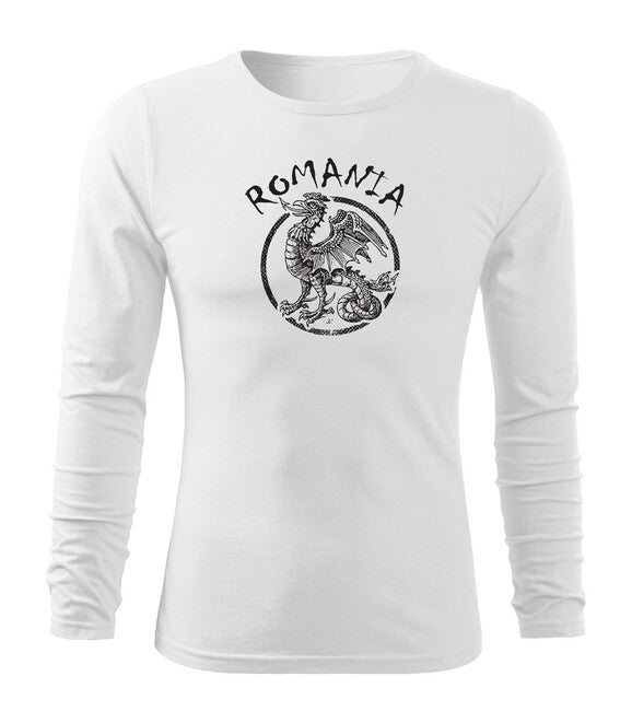 DRAGOWA Fit-T футболка з довгим рукавом румунський дракон, жовта