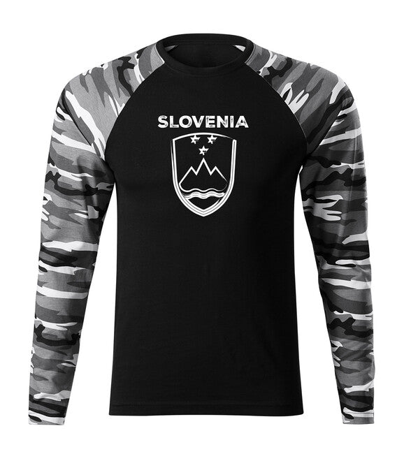 DRAGOWA Fit-T футболка з довгим рукавом словенський знак з написом, метро