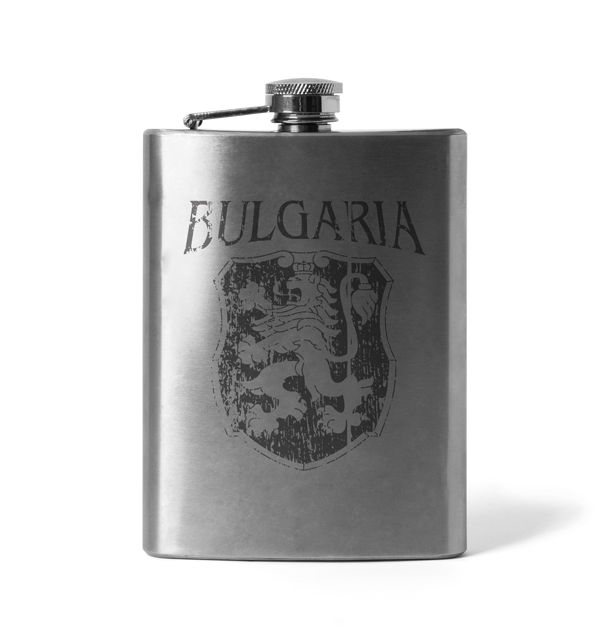 DRAGOWA гравірована плоска пляшка болгарський герб 210 ml