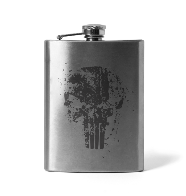 DRAGOWA Frank The Punisher гравірована фляга 210 мл