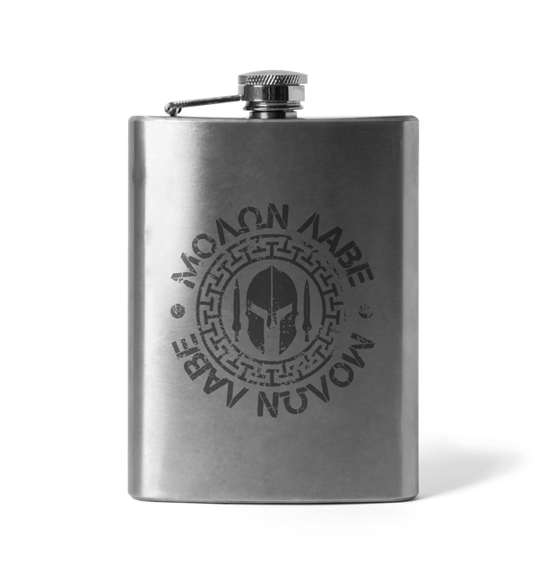 DRAGOWA плоска фляга Molon Labe гравірована 210 ml