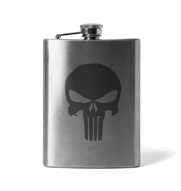 DRAGOWA Punisher гравірована плоска пляшка 210 ml