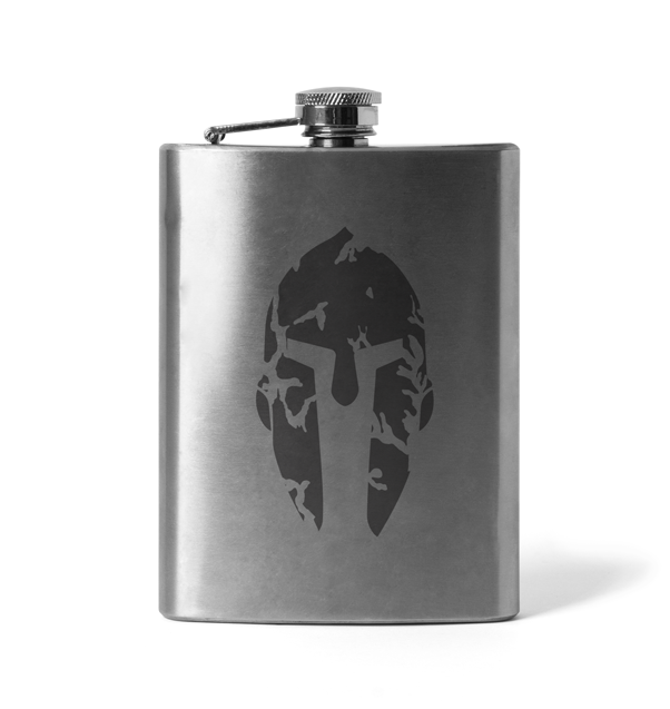 DRAGOWA гравірована пласка пляшка Spartan 210 ml