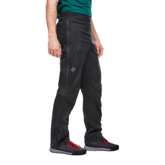 Black Diamond Stormline Stretch Full Zip Rain водонепроникні штани чоловічі, чорні