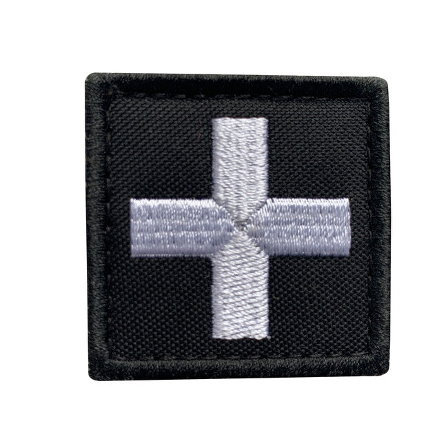 WARAGOD Embroidery Cross Medic нашивка patch, чорна та біла
