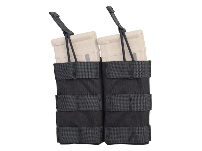 Emersongear модульний відкритий подвійний чохол на магазини 5.56, чорний, 500D